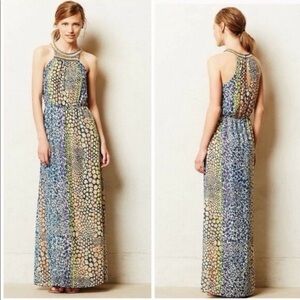 HD in Paris Mayacamas Beaded Halter Multicolor Dress